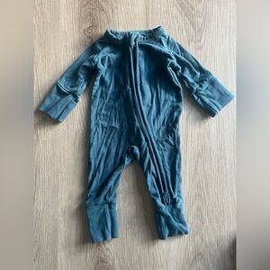 Teal Little Sleepies Lunaluxe Cozy Zippy Baby Footie Pajamas - Size Preemie